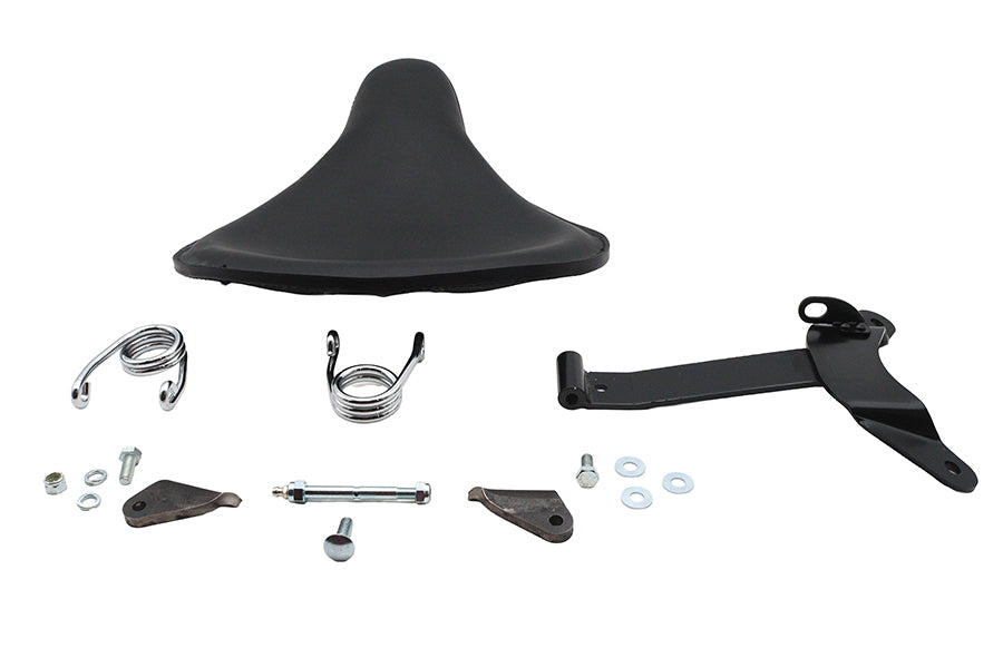 Black Leather Velo Racer Solo Seat Kit