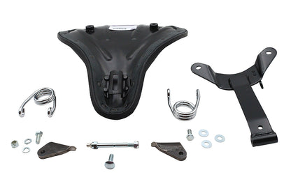 Black Leather Velo Racer Solo Seat Kit
