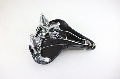 Double Steel Saddle Solo Seat Black