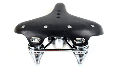 Double Steel Saddle Solo Seat Black