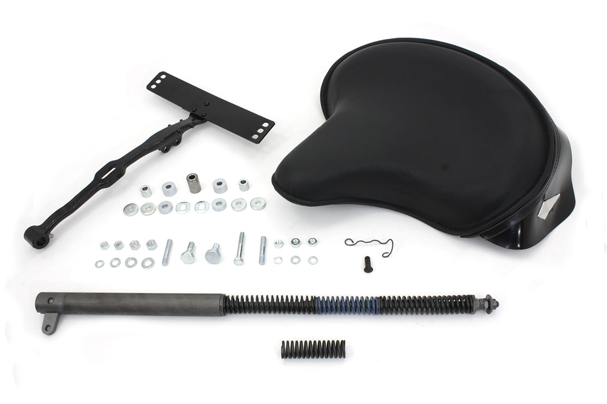 Black Leather Deluxe Solo Seat Kit