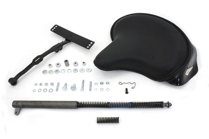 Black Leather Deluxe Solo Seat Kit