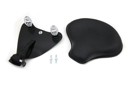 Black Leather Solo Seat with Mount Kit