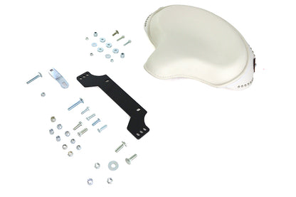 White Leather Solo Seat Kit