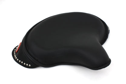 Black Leather Solo Seat with Skirt