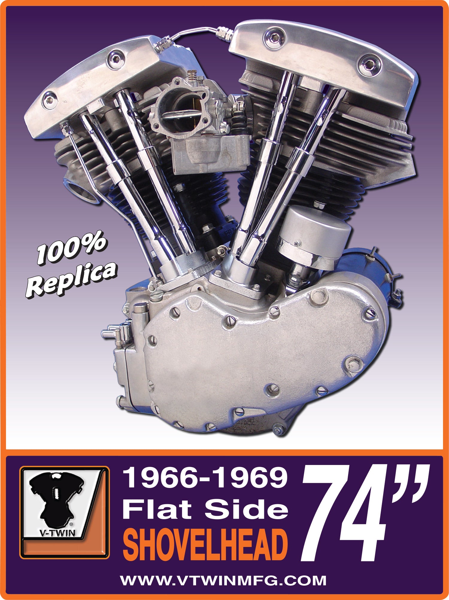 Flatside Shovelhead Engine Plaque Sign