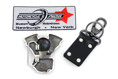 V-Twin Mens Evolution Engine Buckle and Fob Set