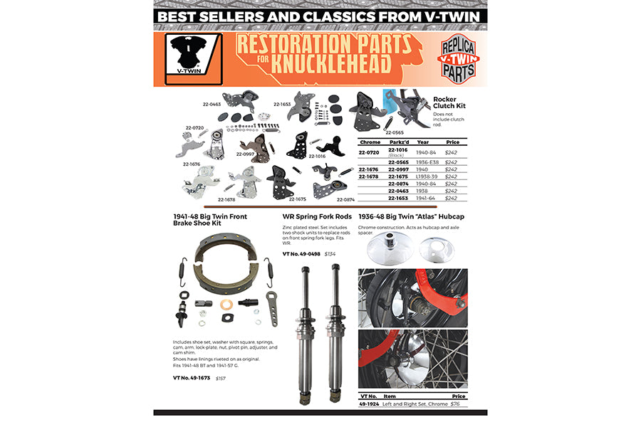VTWIN MFG Restoration Parts for Knucklehead