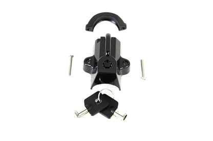 Black Helmet Lock with Pipe Key