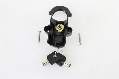 Black Helmet Lock with Pipe Key
