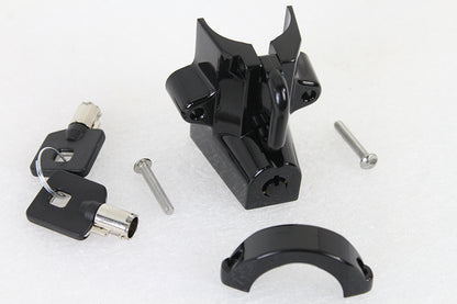 Black Helmet Lock with Pipe Key