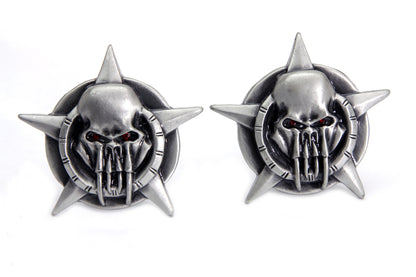 Skull on Star License Plate Topper Set