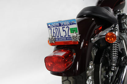 Skull on Star License Plate Topper Set