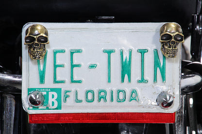 Gold Skull License Plate Bolt Set