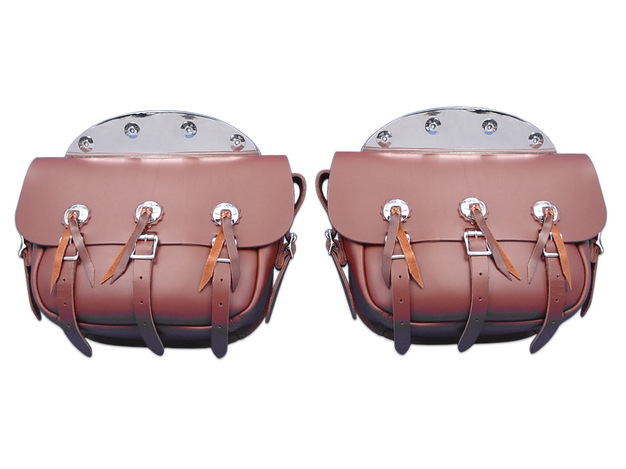 Brown Leather Replica Saddlebag Set