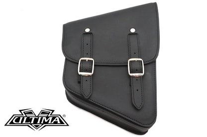 Black Cowhide Two Buckle Saddlebag Right Side