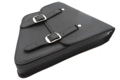 Black Cowhide Two Buckle Saddlebag Right Side