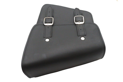 Black Cowhide Two Buckle Saddlebag Right Side