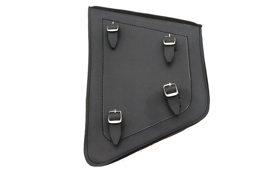 Black Cowhide Two Buckle Saddlebag Right Side