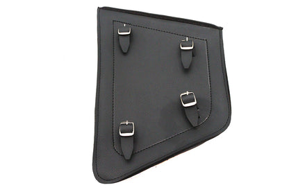 Black Cowhide Two Buckle Saddlebag Right Side