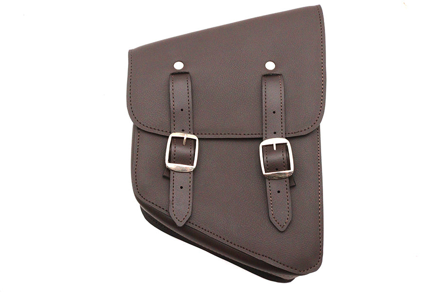 Brown Cowhide Two Buckle Saddlebag Right Side