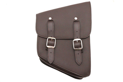 Brown Cowhide Two Buckle Saddlebag Right Side