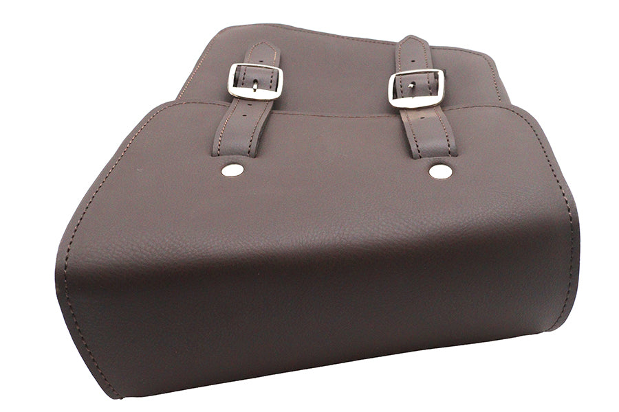 Brown Cowhide Two Buckle Saddlebag Right Side