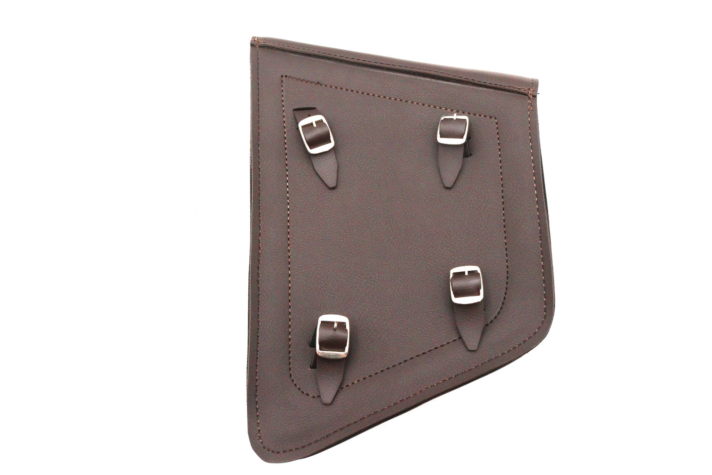Brown Cowhide Two Buckle Saddlebag Right Side