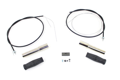 Throttle and Spark Cable Spiral Kit Nickel Plated