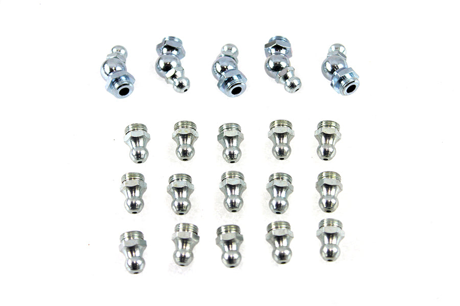 Alemite Grease Fitting Set White Zinc