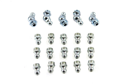 Alemite Grease Fitting Set White Zinc