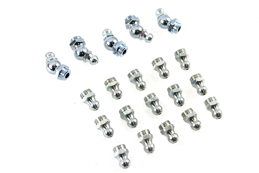 Alemite Grease Fitting Set White Zinc