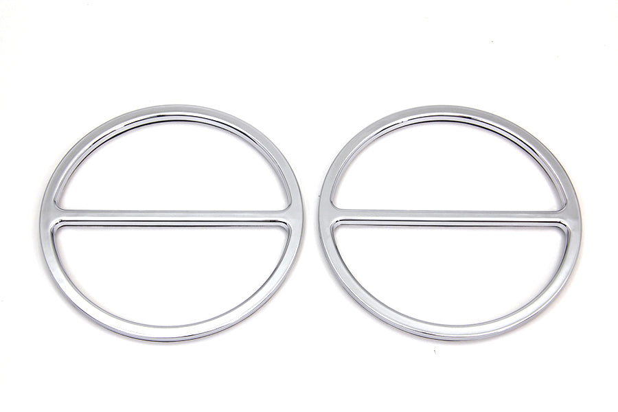 Chrome Cross Bar Front Speaker Grill Set