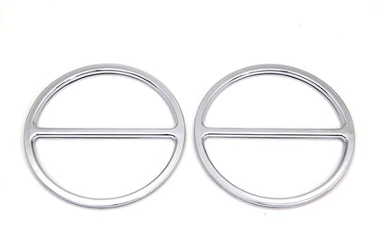 Chrome Cross Bar Front Speaker Grill Set