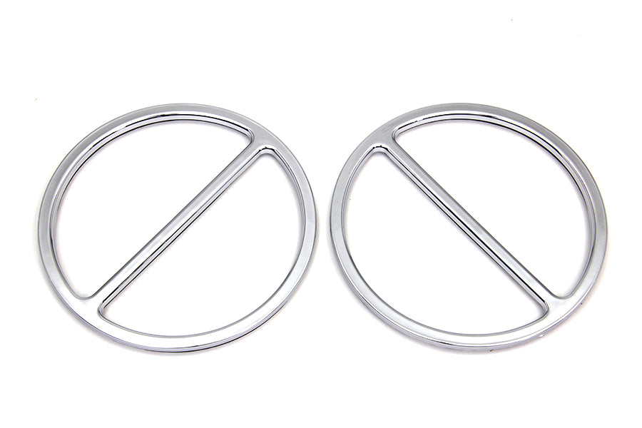 Chrome Cross Bar Front Speaker Grill Set