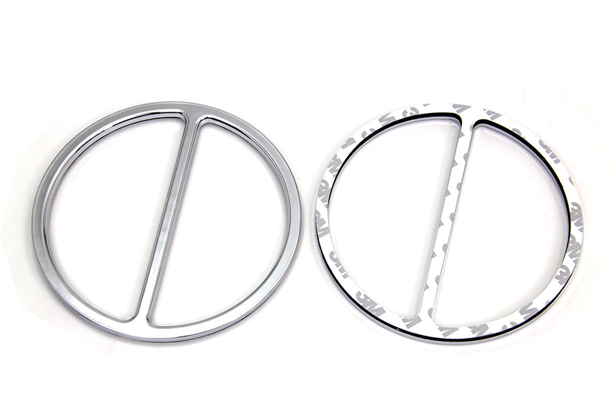 Chrome Cross Bar Front Speaker Grill Set