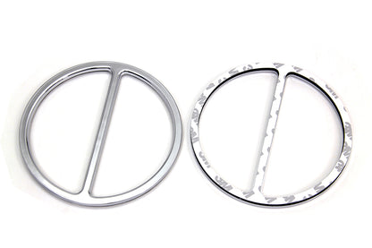 Chrome Cross Bar Front Speaker Grill Set