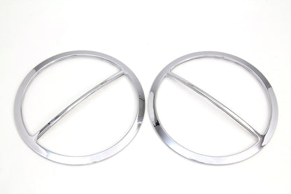 Chrome Cross Bar Front Speaker Grill Set