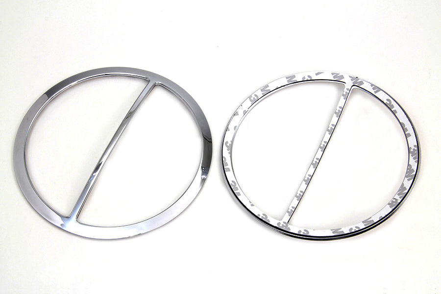 Chrome Cross Bar Front Speaker Grill Set