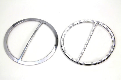Chrome Cross Bar Front Speaker Grill Set