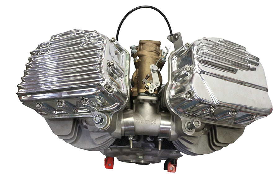 Full Finned Panhead Rocker Box Cover Set Chrome