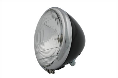 6-1/2 Spring Fork 6 Volt Headlamp Black
