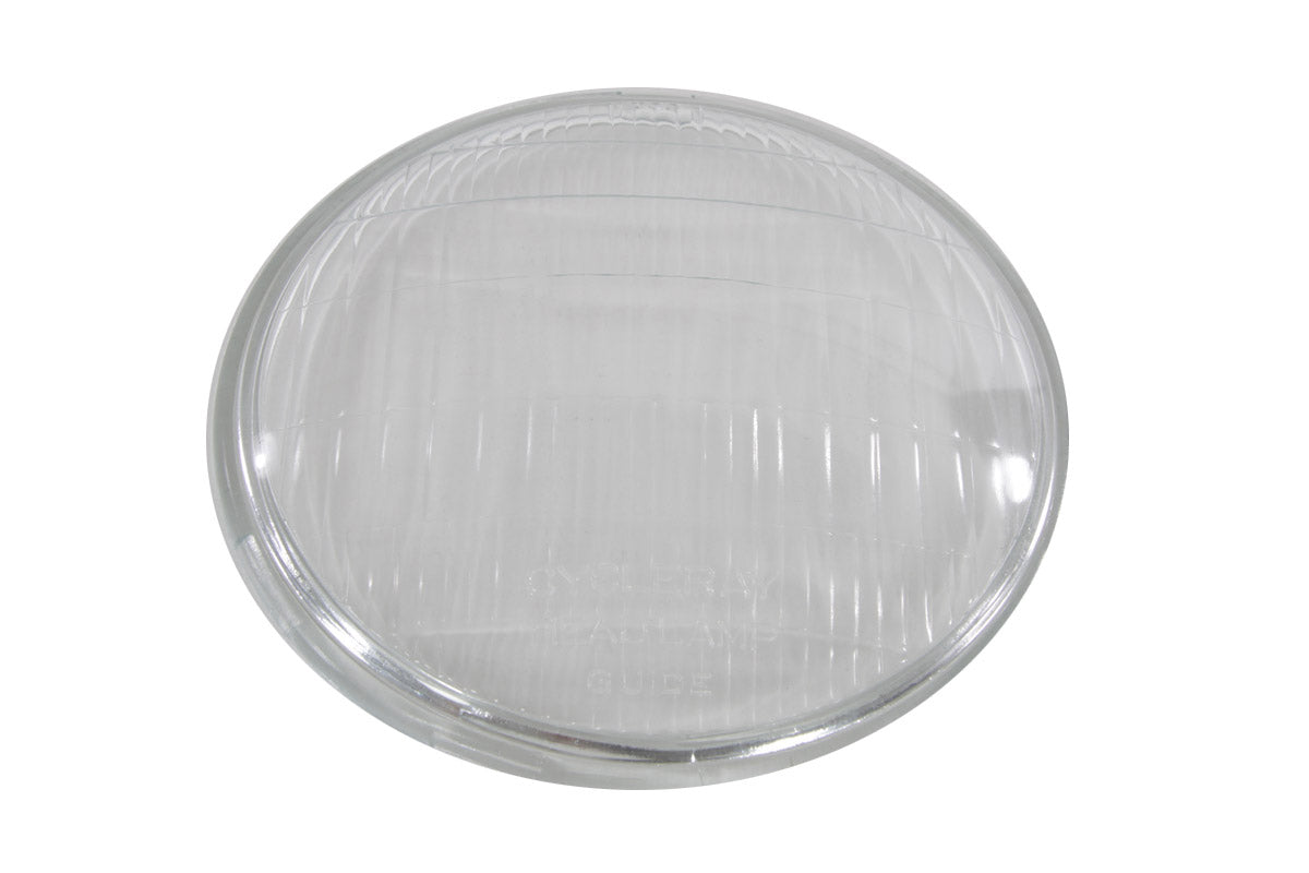 Spring Fork Headlamp Glass Lens Clear 6.5",
