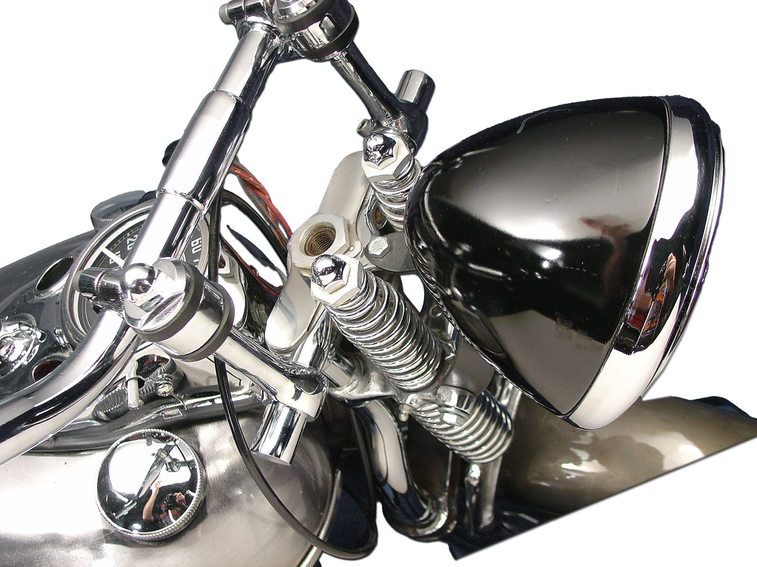 Spring Fork Top Triple Tree Inline Chrome