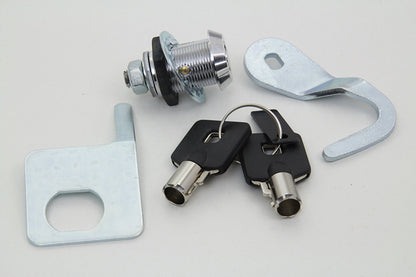 Chrome Saddlebag Lock and Key Kit