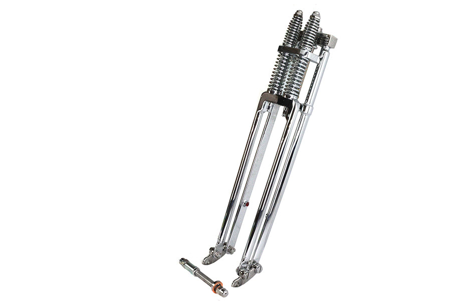 D+D Narrow Spring Fork Assembly Chrome 21",Y