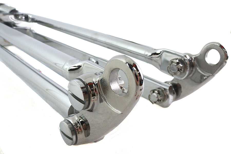 D+D Narrow Spring Fork Assembly Chrome 21",Y