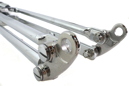 D+D Narrow Spring Fork Assembly Chrome 21",Y