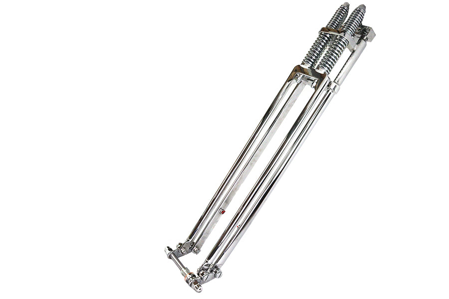 D+D Narrow Spring Fork Assembly Chrome 31",Y