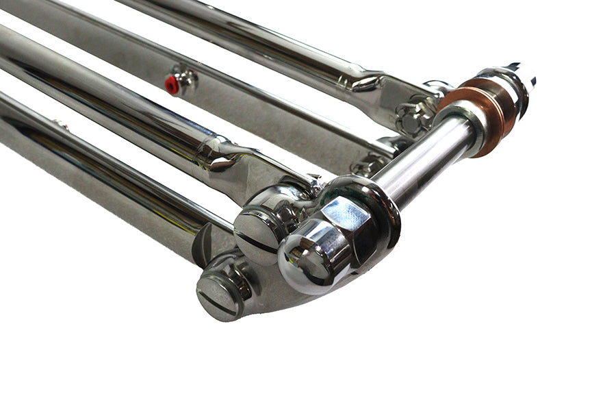 D+D Narrow Spring Fork Assembly Chrome 31",Y